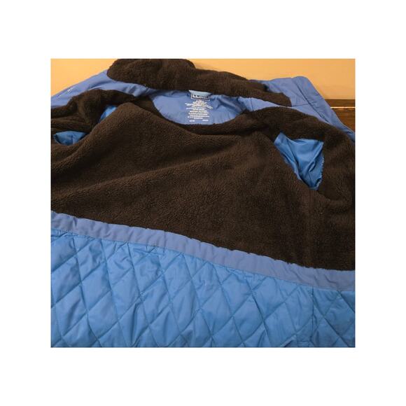 L.L. Bean Winter Warmer Parka Coat Blue Hooded Womens Small - Picture 7 of 11